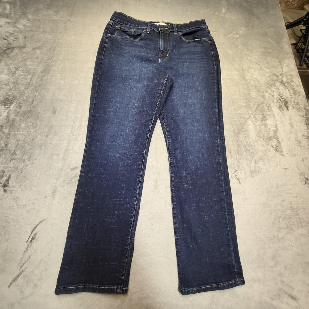 Levis Jeans Womens 10 Classic Straight Blue Dark Wash Stretch Denim
